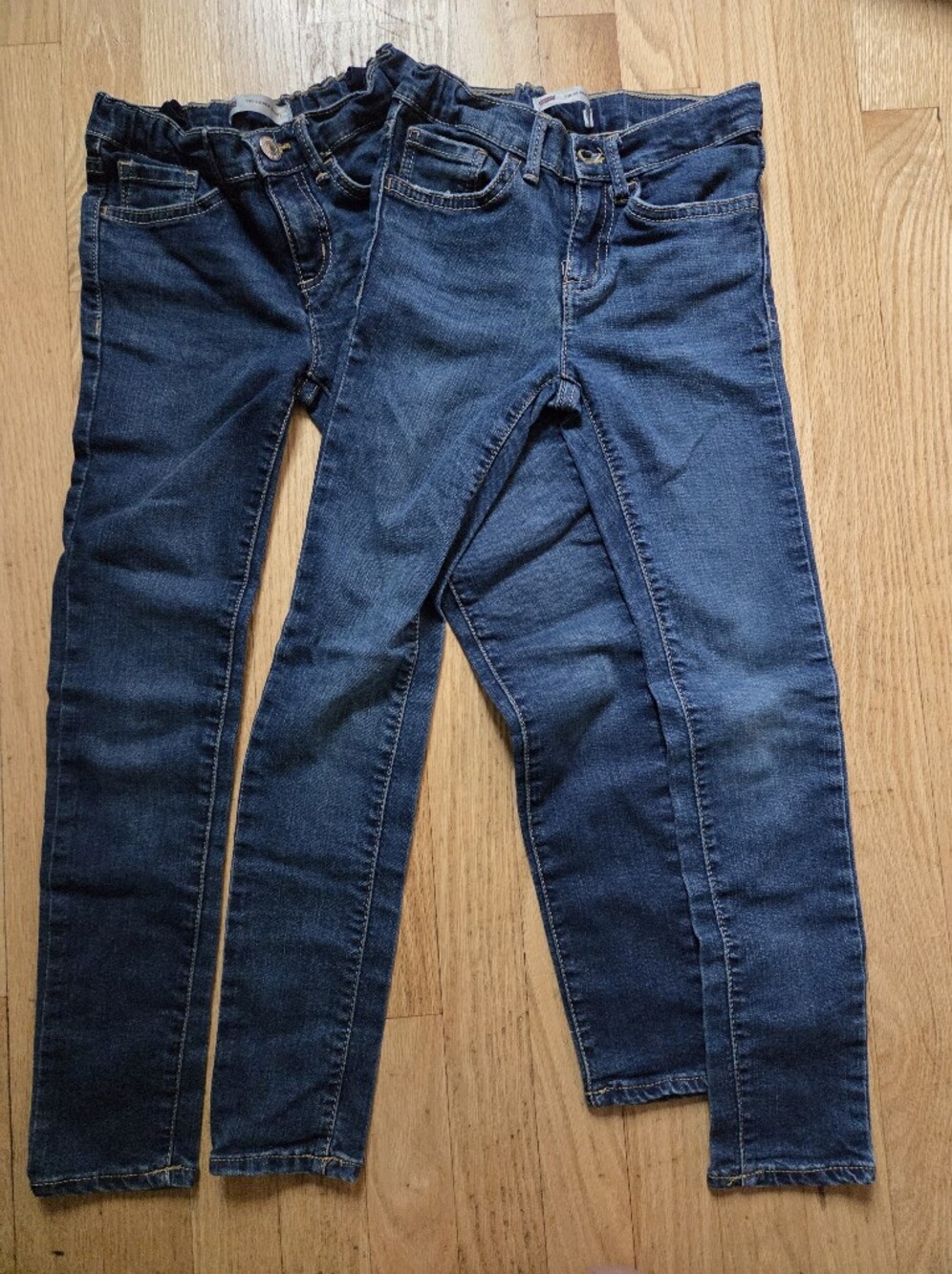 2 Pairs of Girls Size 7 Levi's 710 Super Skinny Jeans